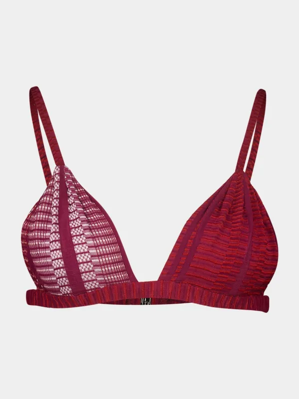 Burgundy Silk Aphrodite Bra sold by Fashion Clinic