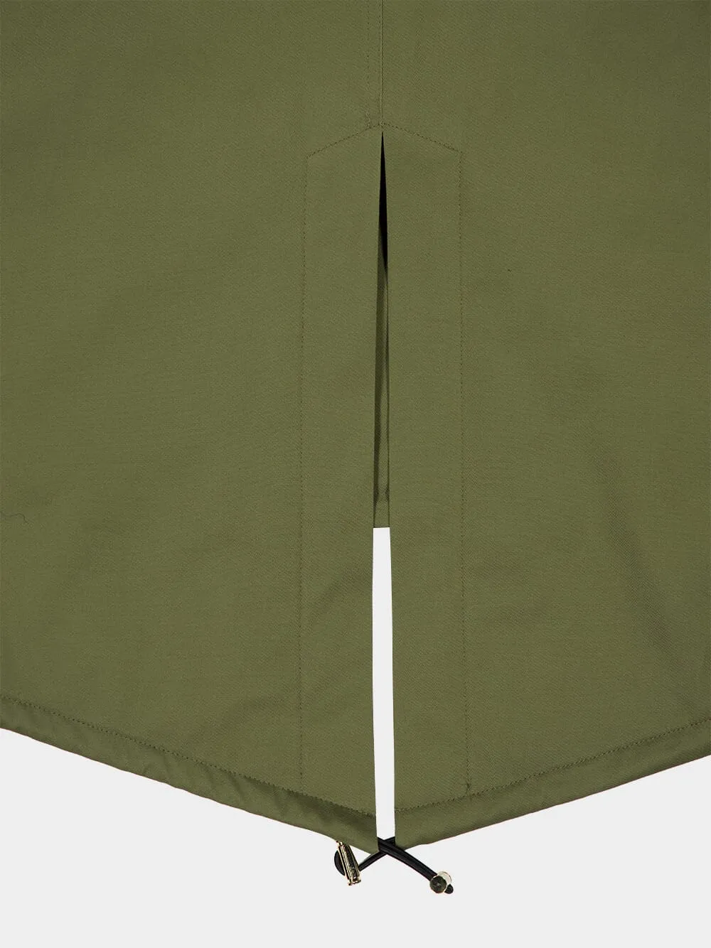 Solid Green Buttoned Parka in Windsor Cotton sold by Fashion Clinic product image thumbnail 5