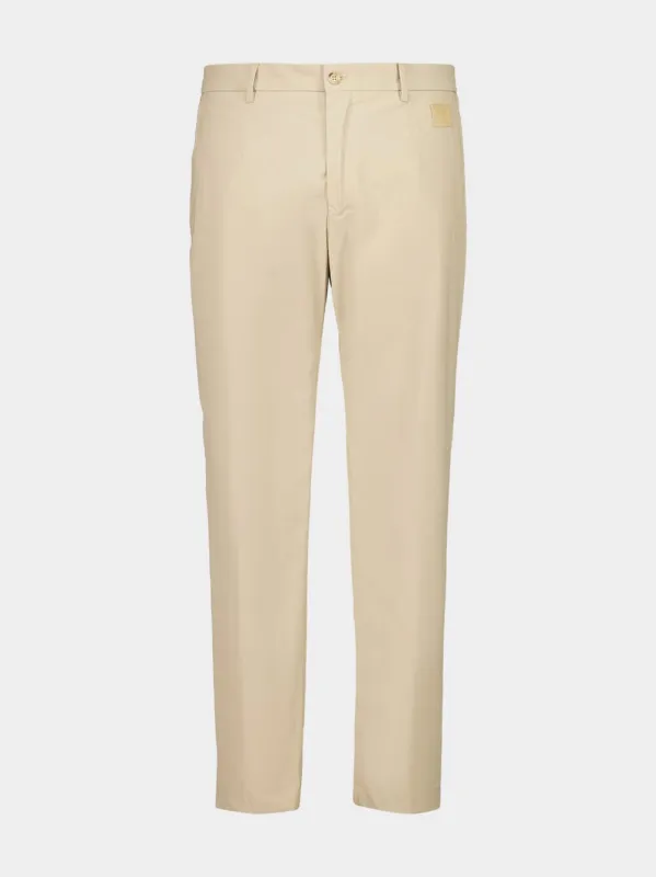 Beige Nylon Canvas Trousers sold by Fashion Clinic