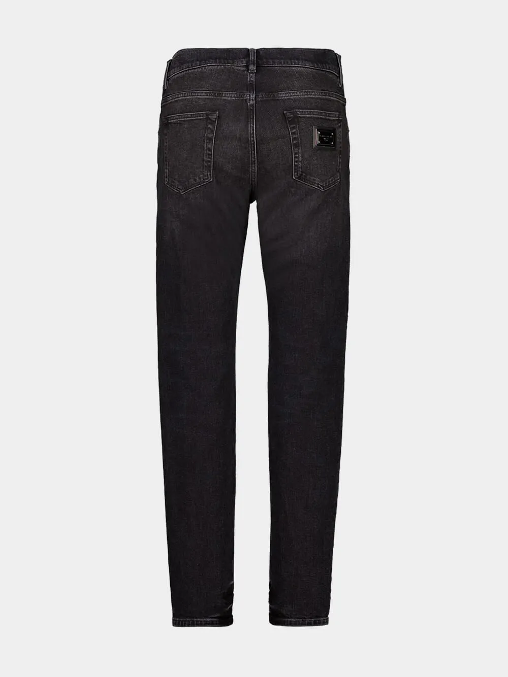 Black Slim-Fit Stretch Cotton Jeans sold by Fashion Clinic product image thumbnail 4