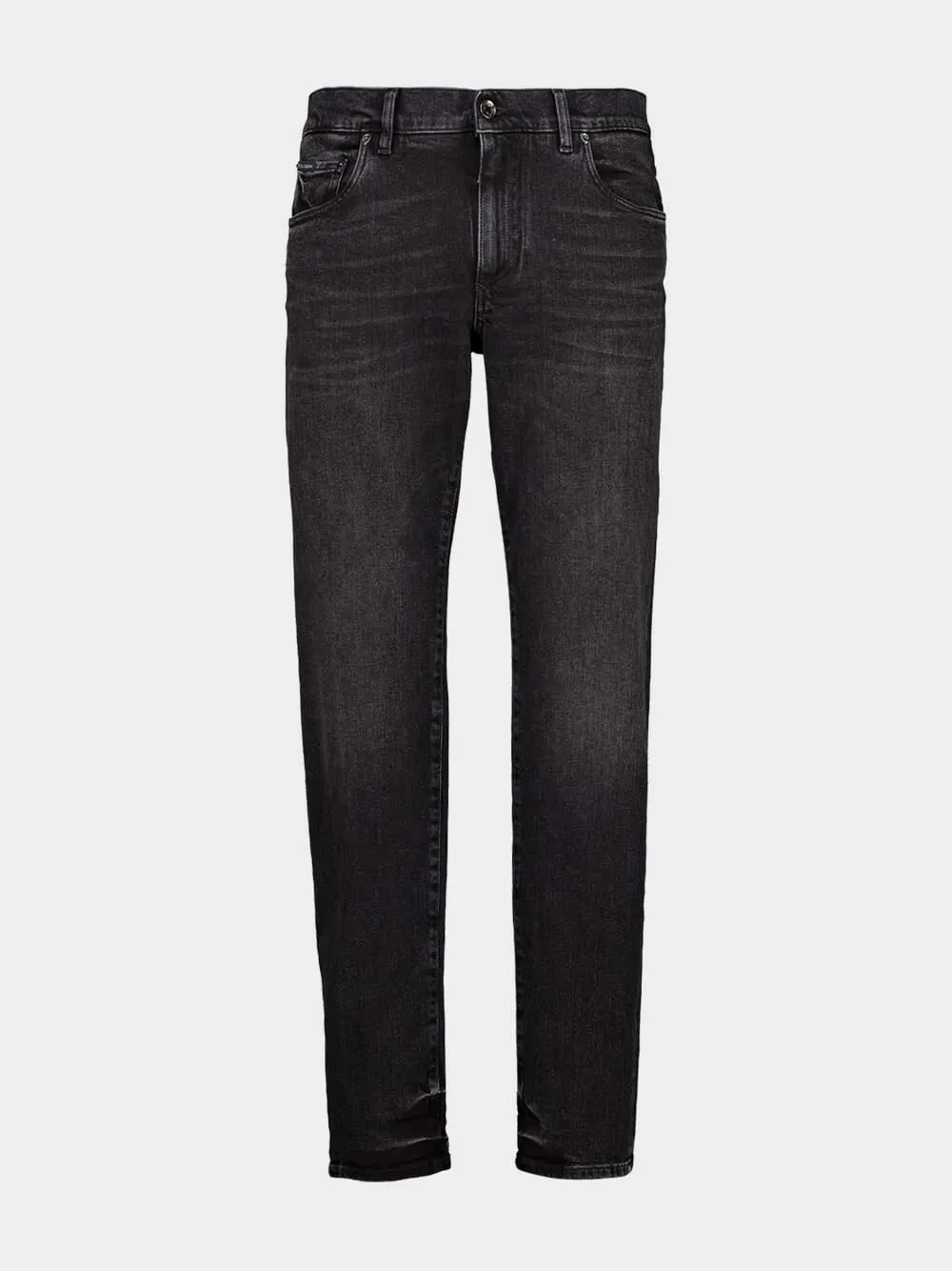 Black Slim-Fit Stretch Cotton Jeans sold by Fashion Clinic product image thumbnail 2