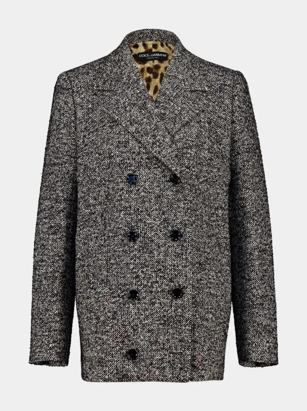 Grey Double-Breasted Wool Coat sold by Fashion Clinic