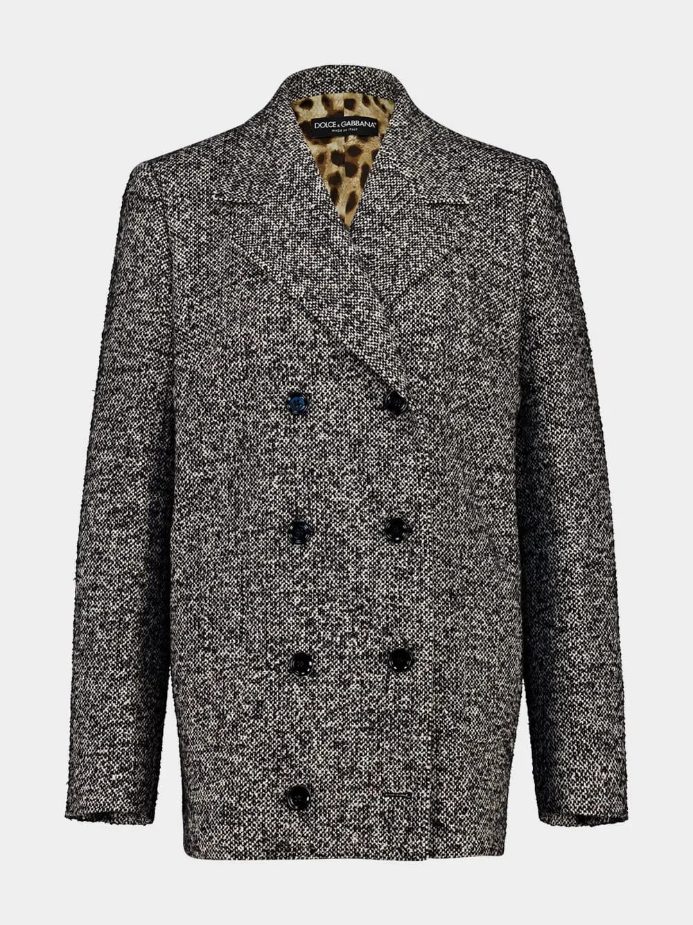 Grey Double-Breasted Wool Coat sold by Fashion Clinic