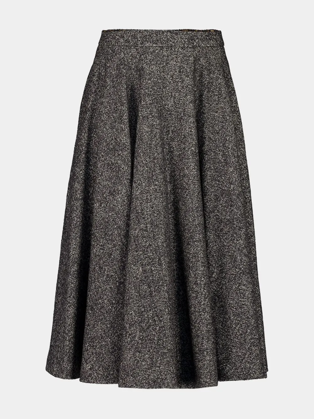 Grey Wool Blend Dotted Circle Skirt sold by Fashion Clinic product image thumbnail 2