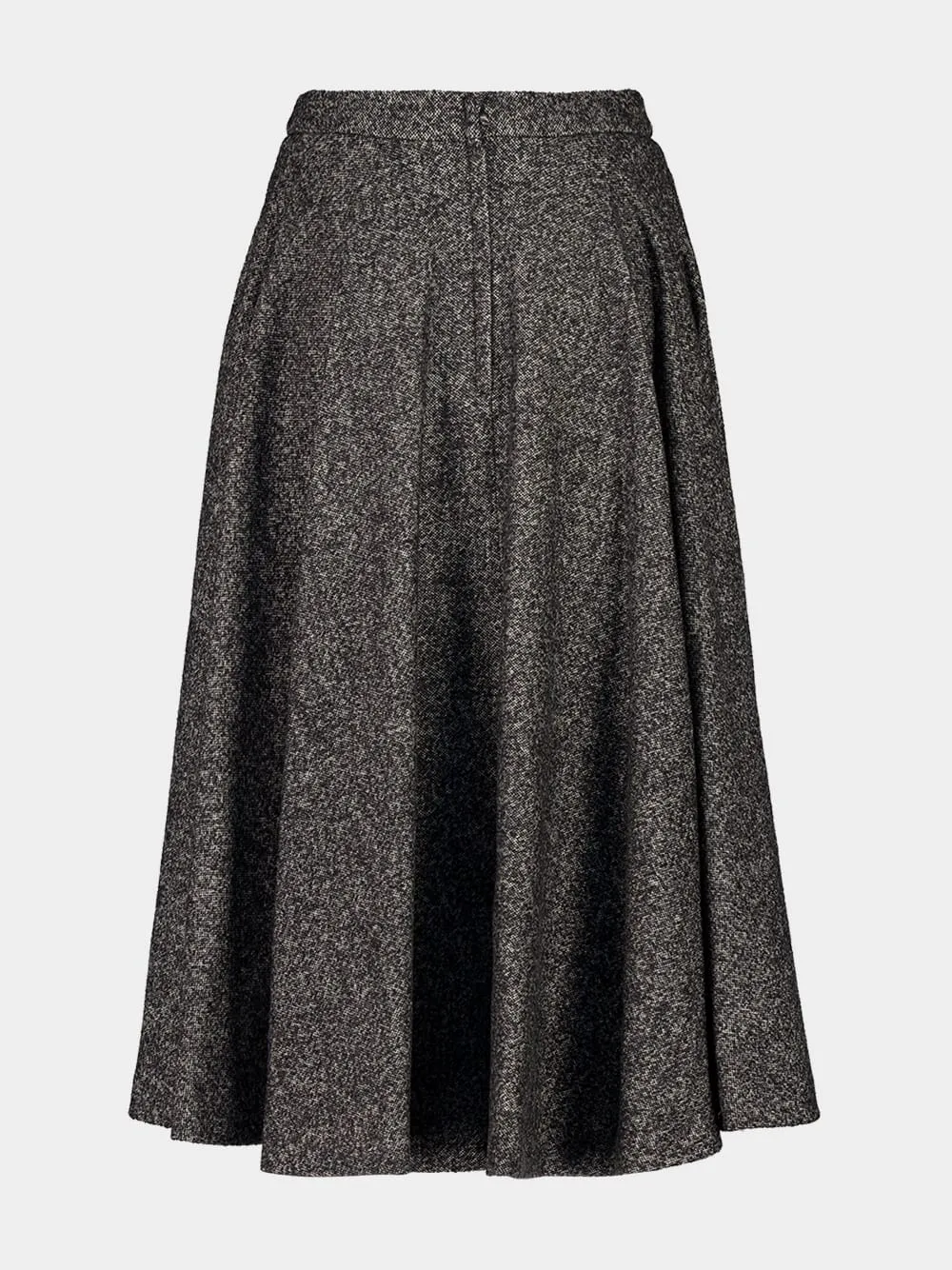 Grey Wool Blend Dotted Circle Skirt sold by Fashion Clinic product image thumbnail 4