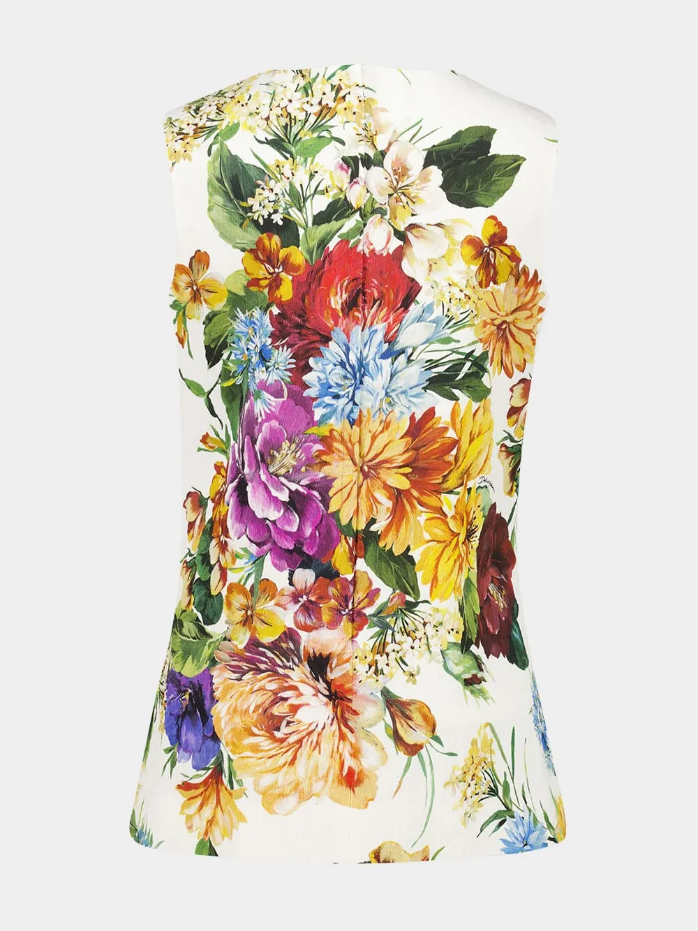 Sleeveless Floral Bouquet-Print Top sold by Fashion Clinic product image thumbnail 4