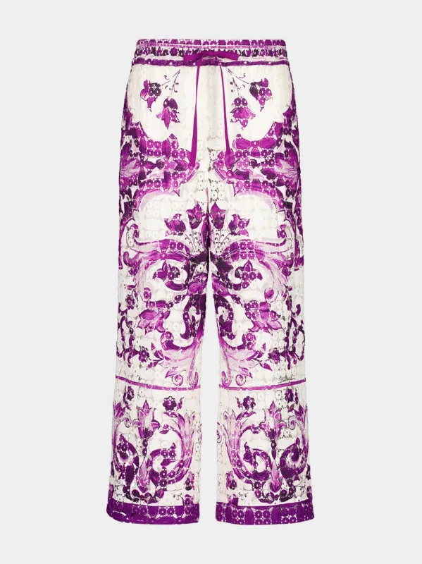 Majolica Crochet Lace Trousers sold by Fashion Clinic