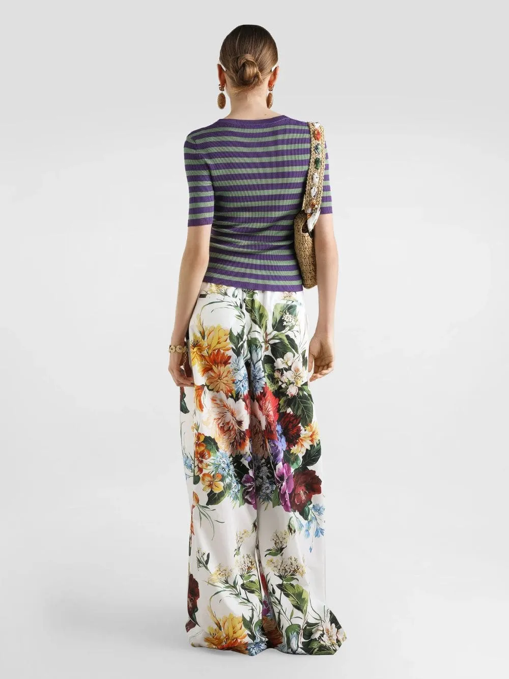 Floral Poplin Wide-Leg Trousers sold by Fashion Clinic product image thumbnail 3
