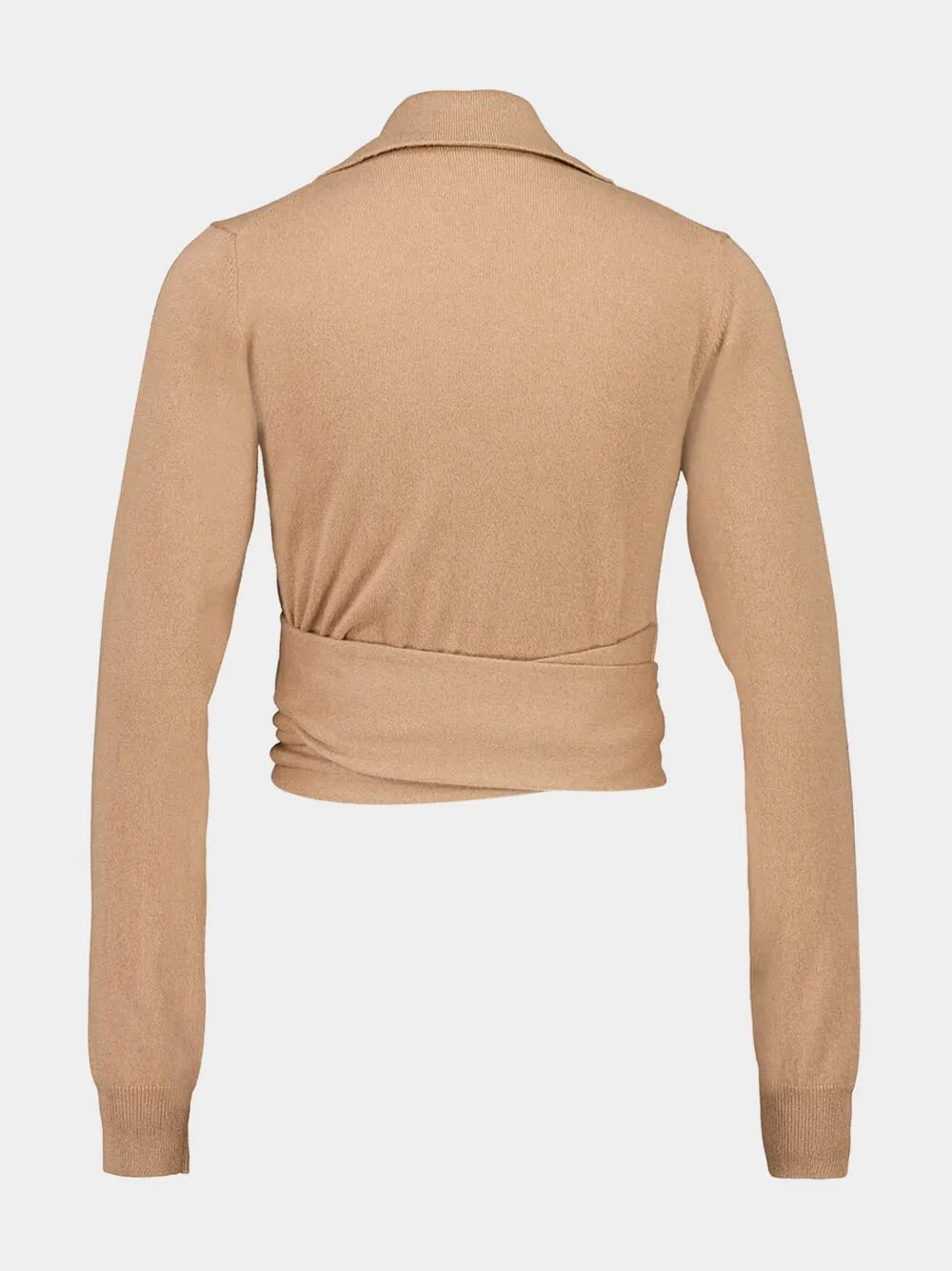 Beige Cashmere Wrap Cardigan sold by Fashion Clinic product image thumbnail 4