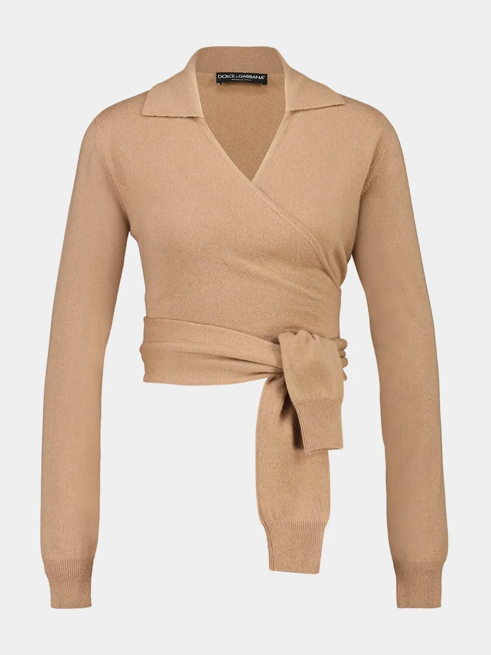Beige Cashmere Wrap Cardigan sold by Fashion Clinic product image thumbnail 2