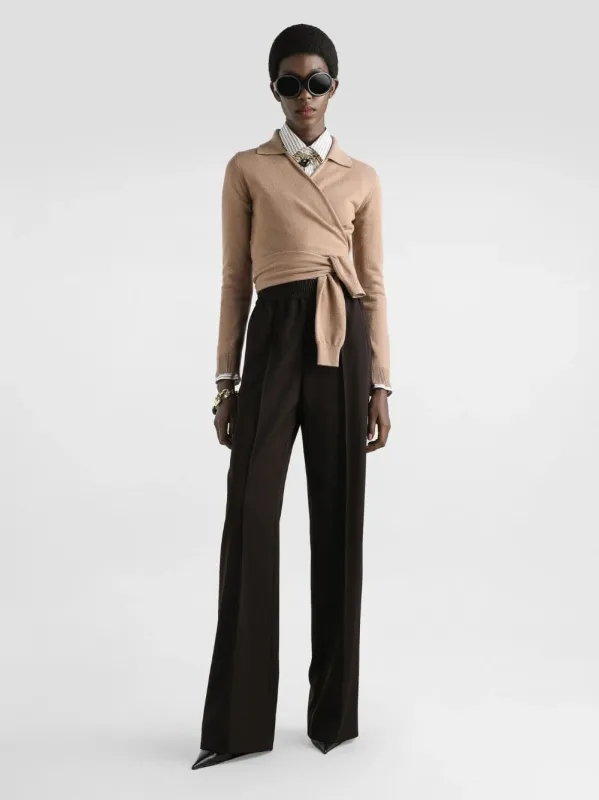 Beige Cashmere Wrap Cardigan sold by Fashion Clinic