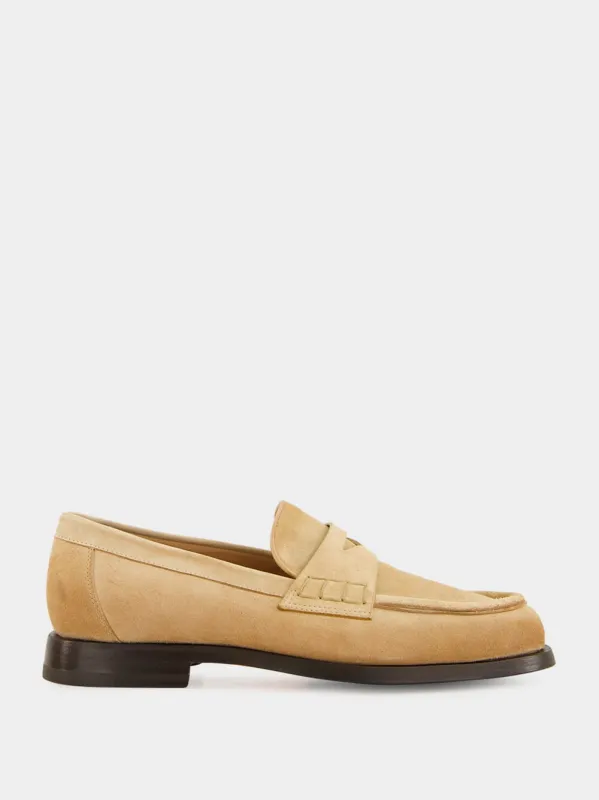 Beige Leather Airglow Loafers sold by Fashion Clinic
