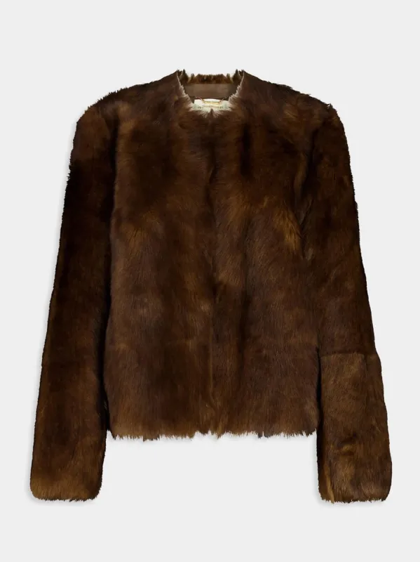 Toffee Hypnotic Shearling Jacket sold by Fashion Clinic