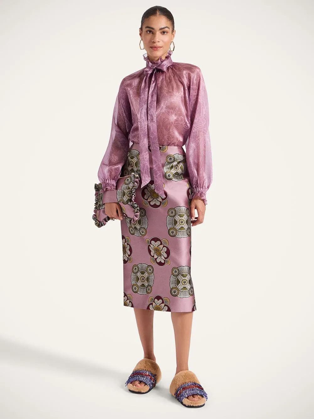 Nucleus Jacquard Midi Pencil Skirt sold by Fashion Clinic product image thumbnail 2