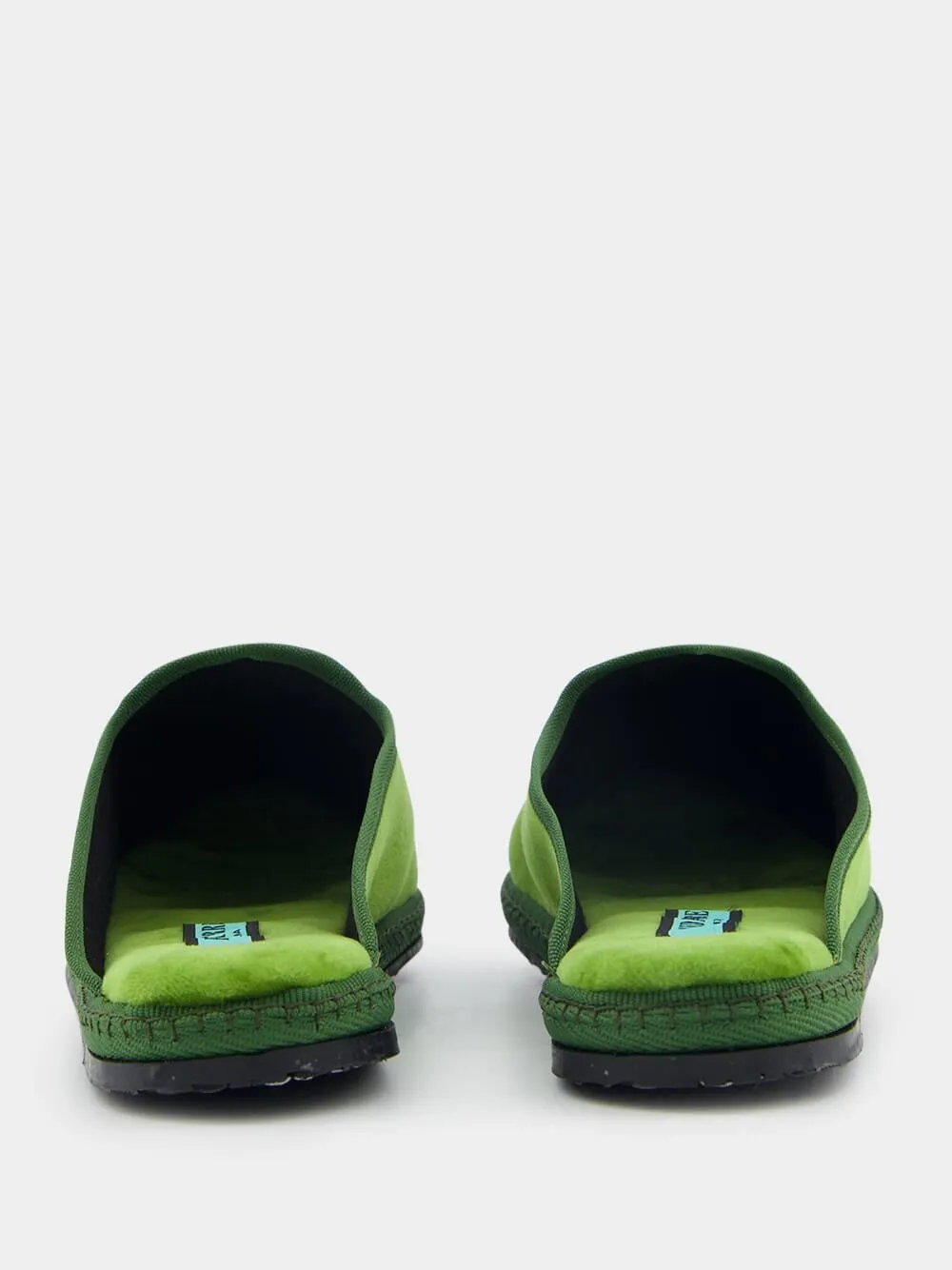 Dandy Cotton Velvet Green Slippers sold by Fashion Clinic product image thumbnail 4