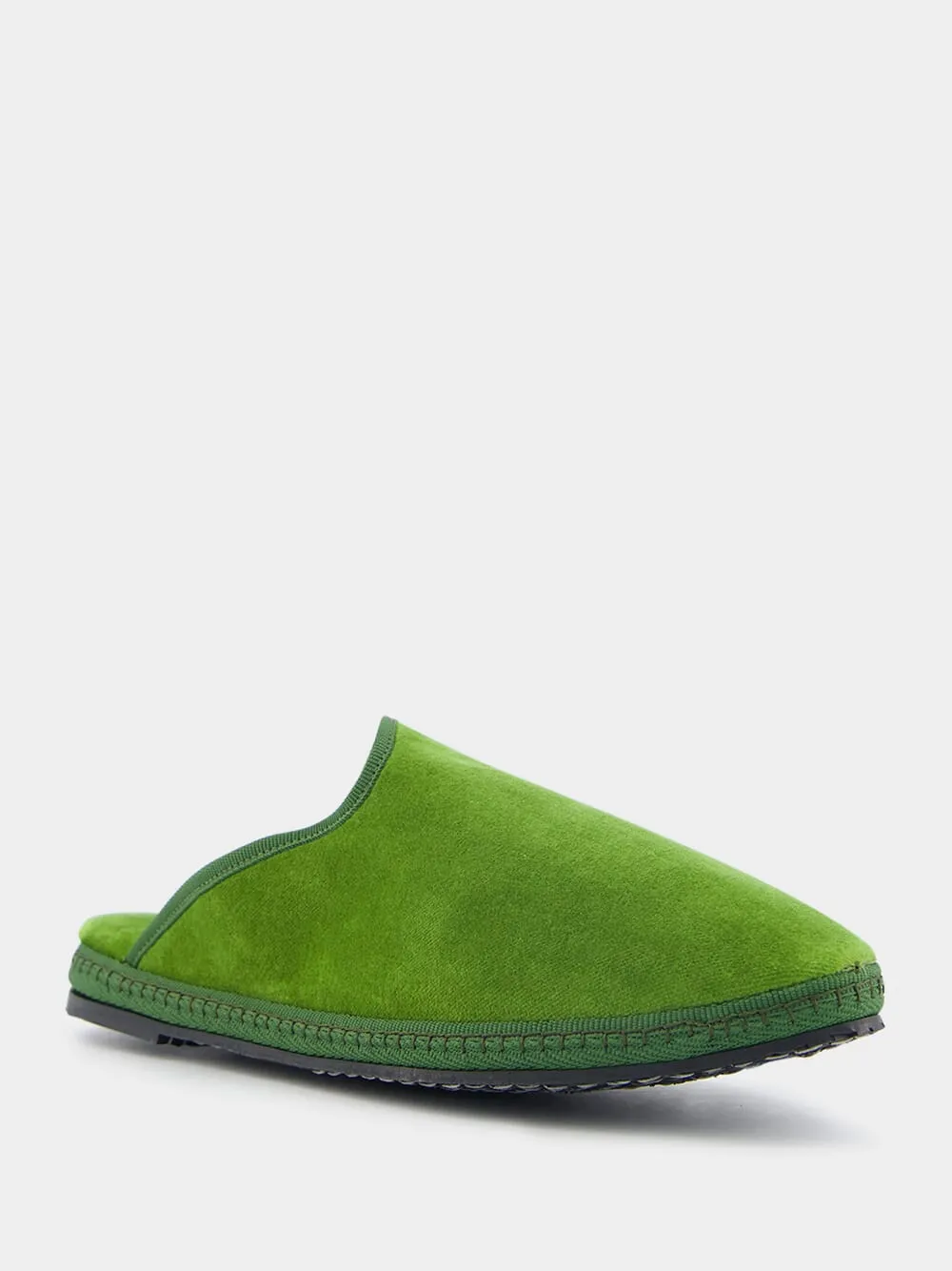 Dandy Cotton Velvet Green Slippers sold by Fashion Clinic product image thumbnail 2