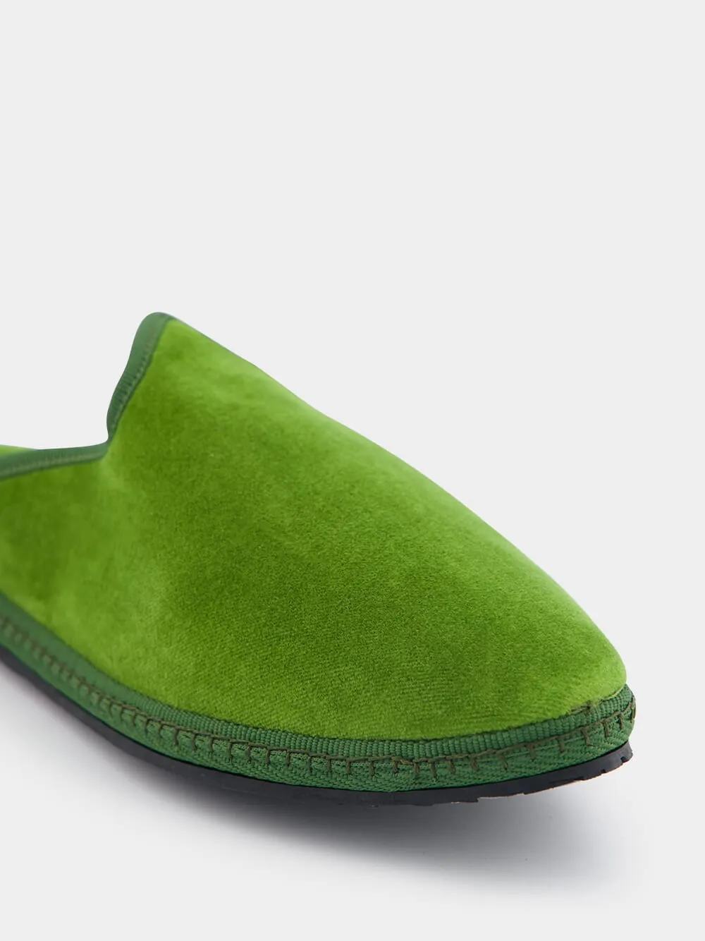 Dandy Cotton Velvet Green Slippers sold by Fashion Clinic product image thumbnail 5