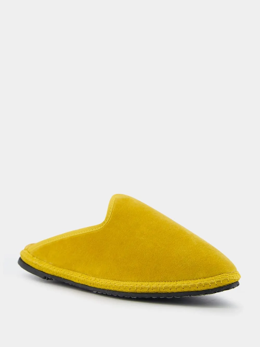 Dandy Cotton Velvet Yellow Slippers sold by Fashion Clinic product image thumbnail 2