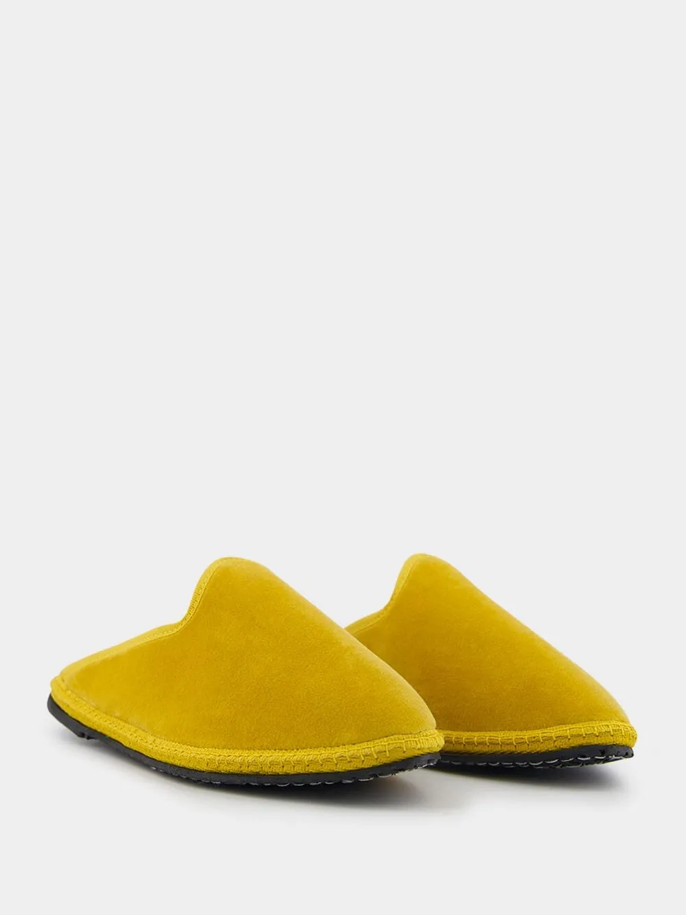 Dandy Cotton Velvet Yellow Slippers sold by Fashion Clinic product image thumbnail 3