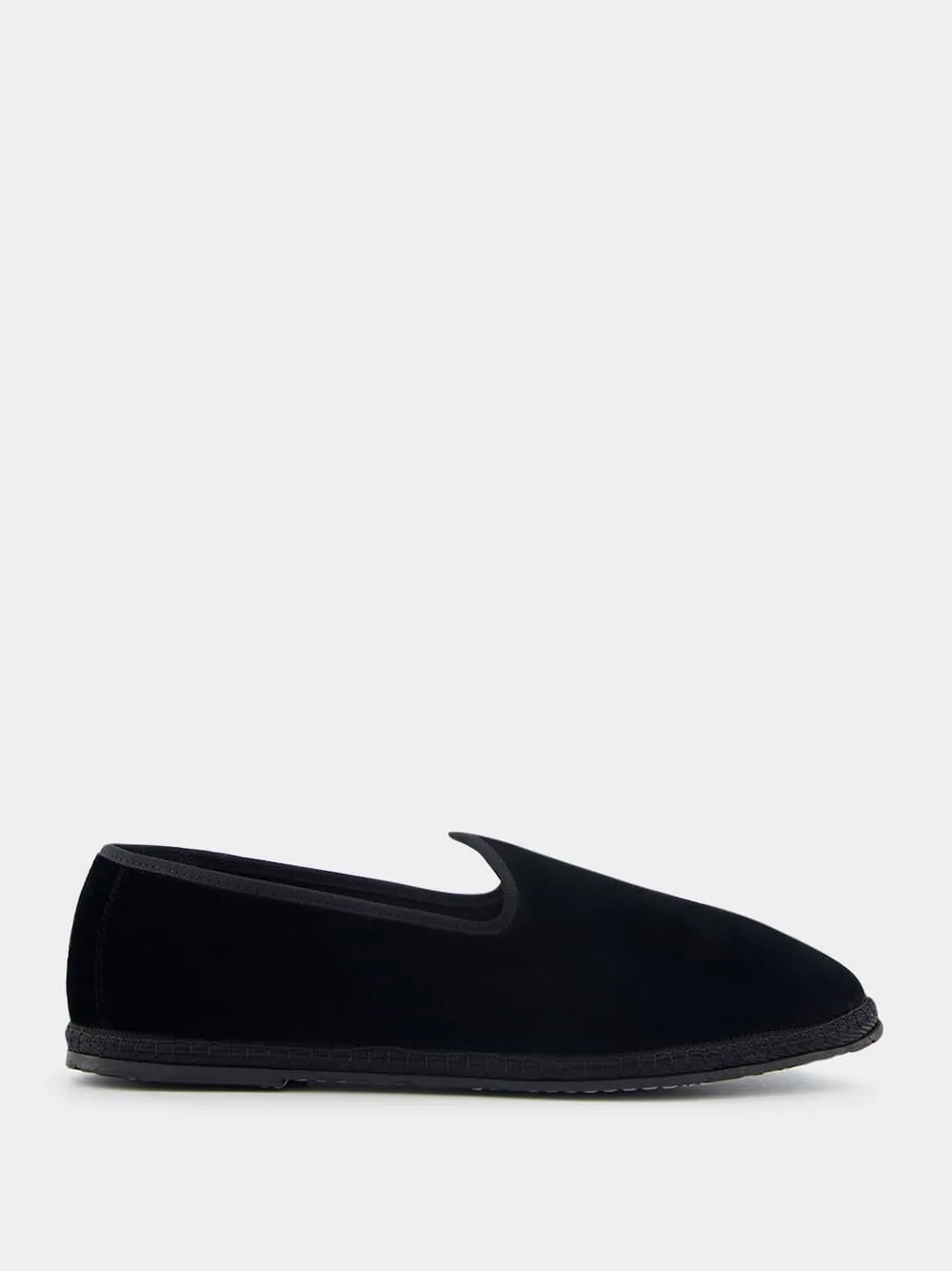 Furlane Wilde Cotton Black Slippers sold by Fashion Clinic