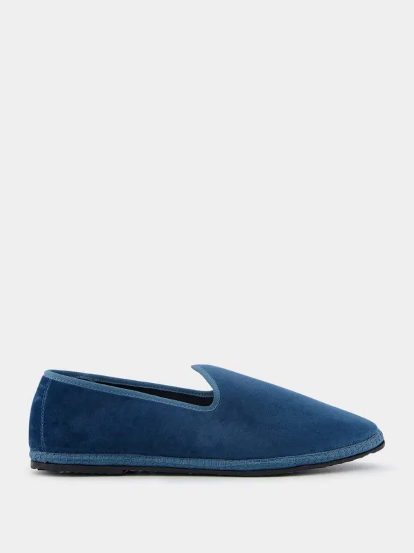 Furlane Wilde Cotton Blue Slippers sold by Fashion Clinic