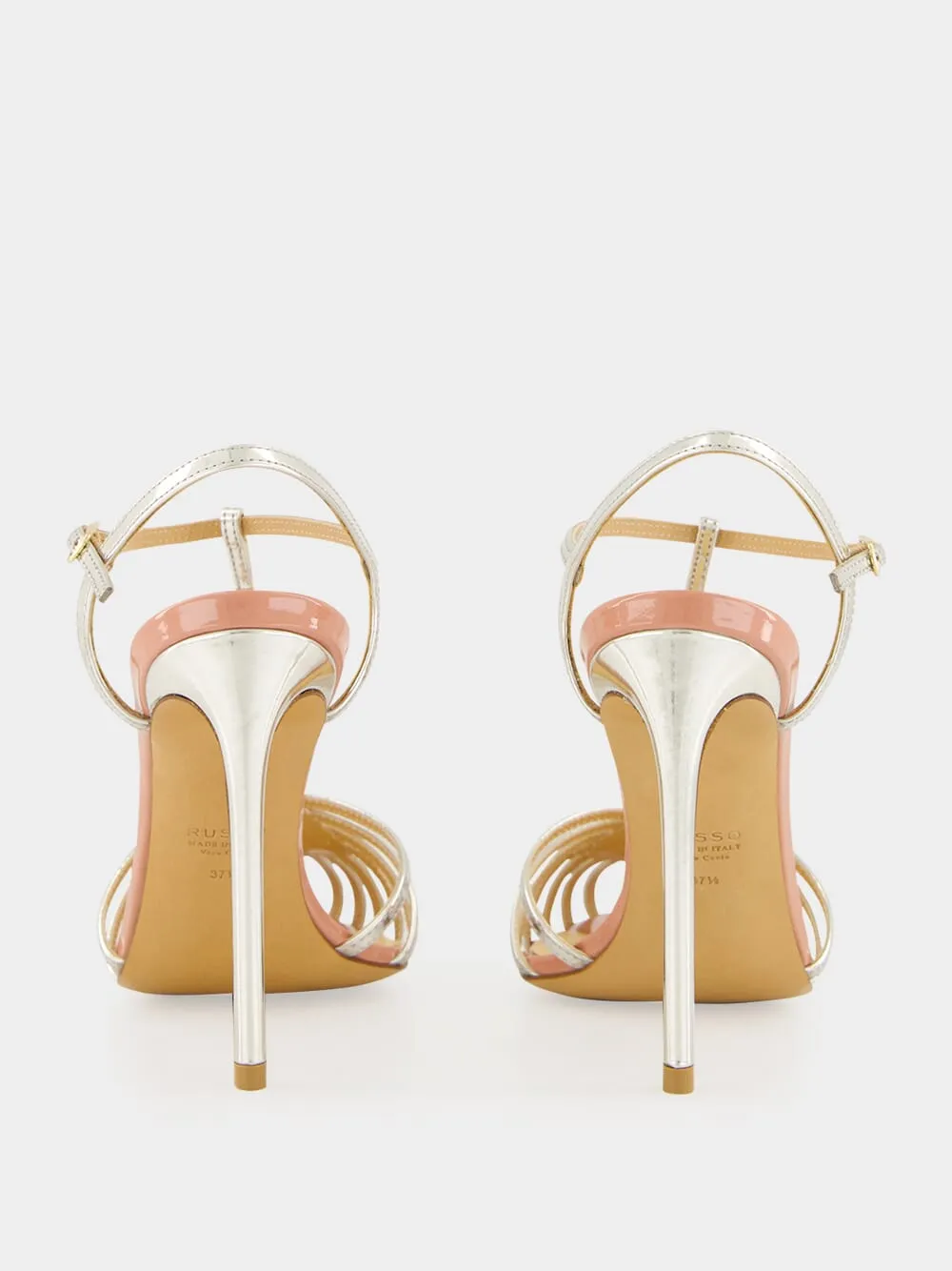 Silver Cage Sandals in Mirrored Leather sold by Fashion Clinic product image thumbnail 5