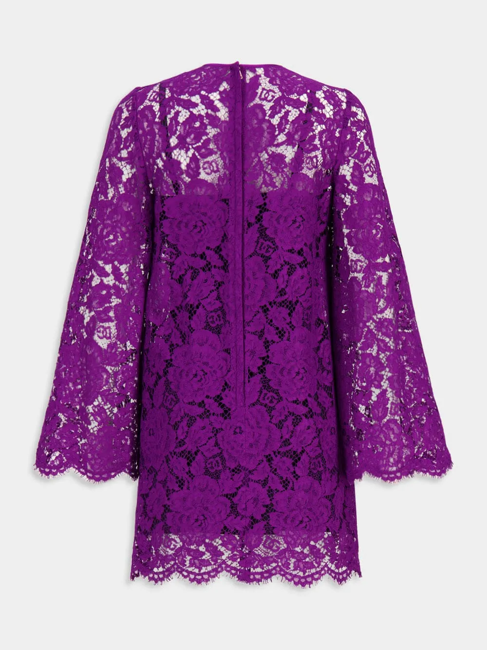 Violet Cordonetto Lace Short Dress sold by Fashion Clinic product image thumbnail 4