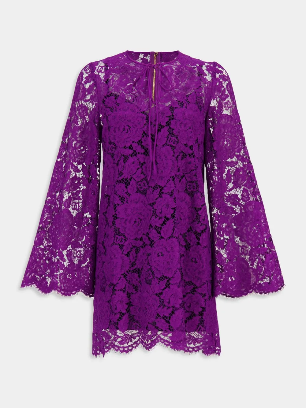 Violet Cordonetto Lace Short Dress sold by Fashion Clinic product image thumbnail 2