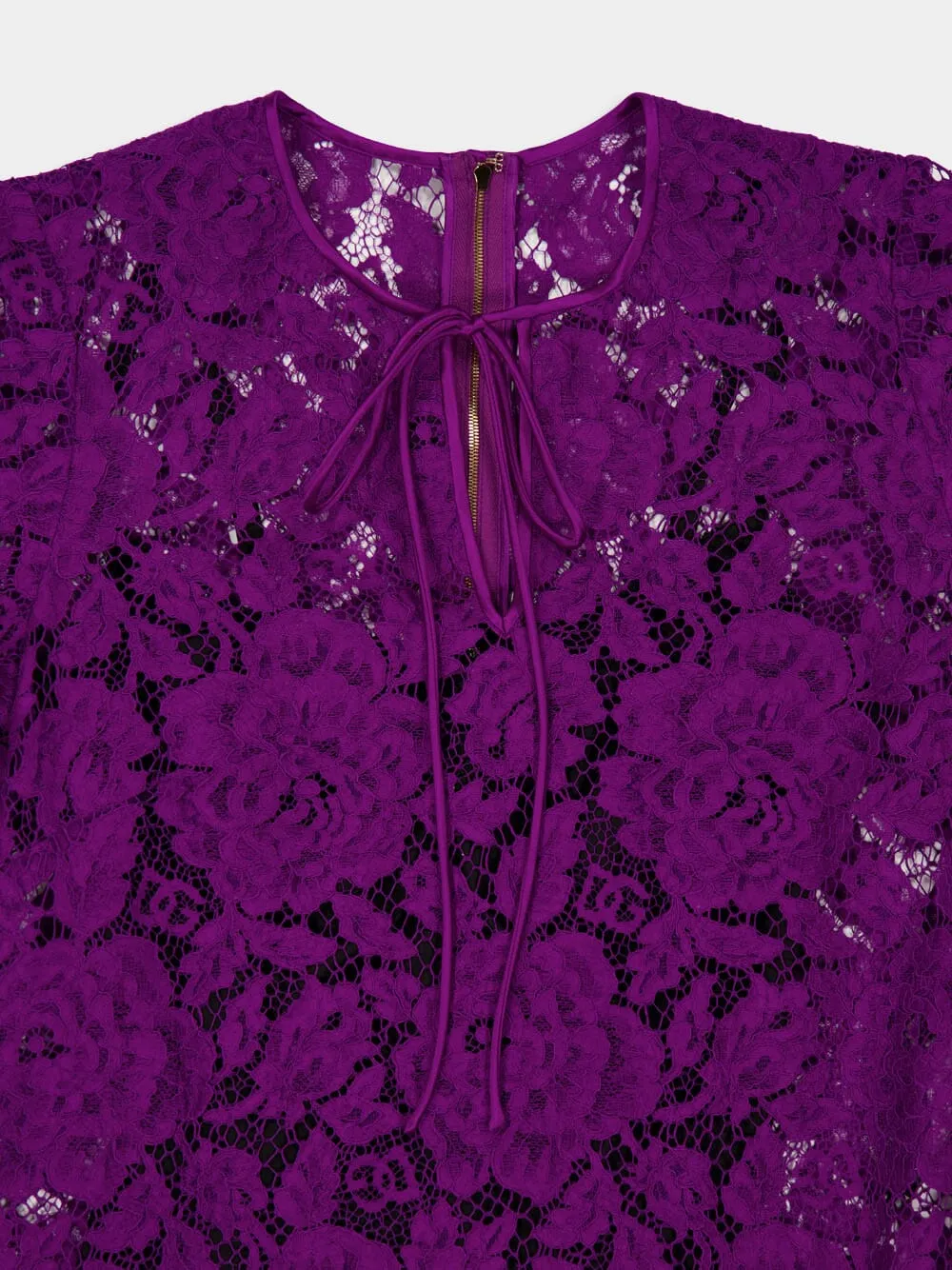 Violet Cordonetto Lace Short Dress sold by Fashion Clinic product image thumbnail 5