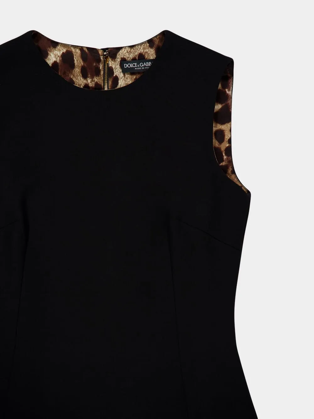 Black Virgin Wool Sleeveless Mini Dress sold by Fashion Clinic product image thumbnail 3