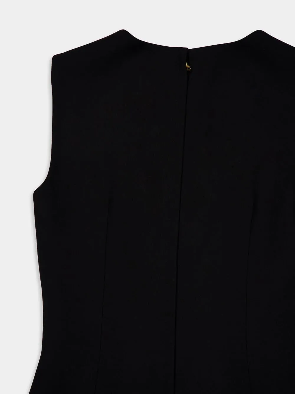 Black Virgin Wool Sleeveless Mini Dress sold by Fashion Clinic product image thumbnail 4