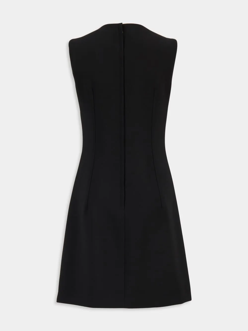 Black Virgin Wool Sleeveless Mini Dress sold by Fashion Clinic product image thumbnail 2