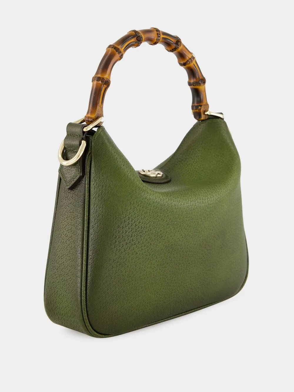 Petite Green Diana Leather Hobo Bag sold by Fashion Clinic product image thumbnail 3