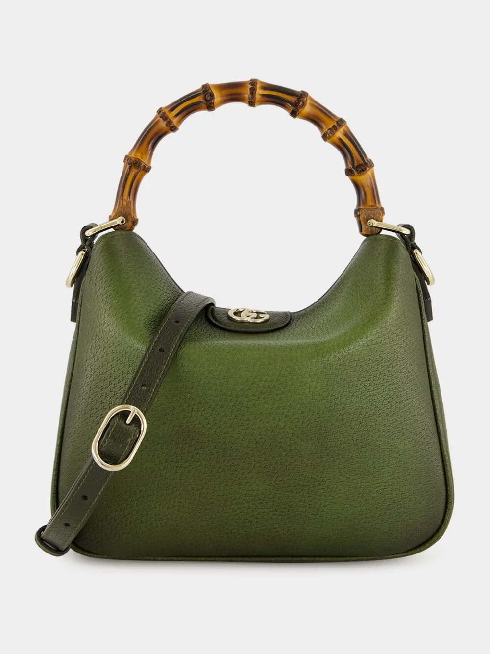 Petite Green Diana Leather Hobo Bag sold by Fashion Clinic