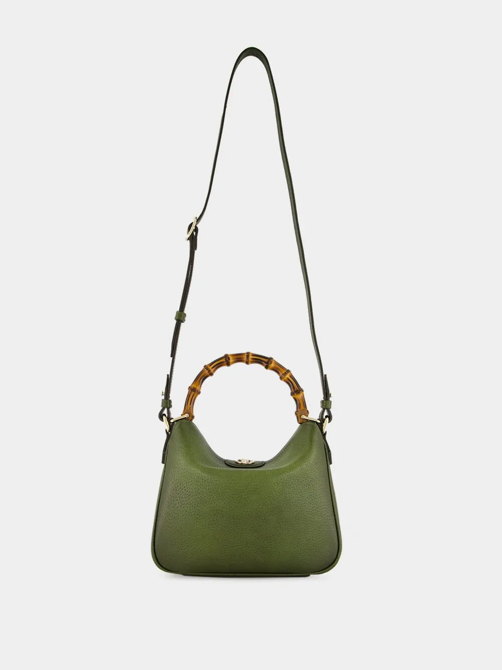 Petite Green Diana Leather Hobo Bag sold by Fashion Clinic product image thumbnail 2