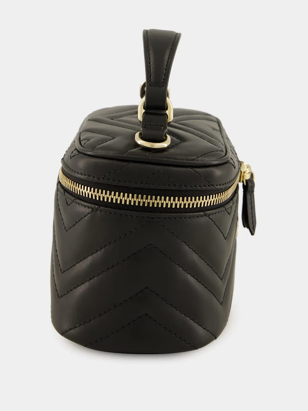 Black GG Marmont Mini Vanity Bag sold by Fashion Clinic product image thumbnail 4