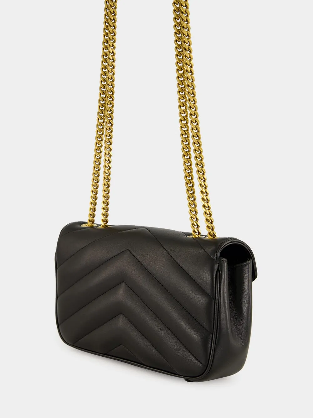 Black Small Loulou Matelassé Chain Bag sold by Fashion Clinic product image thumbnail 5