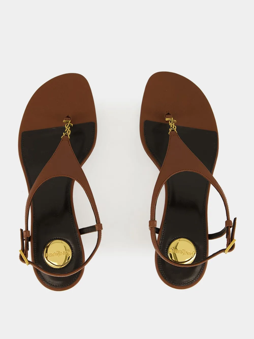 Aesthetic Brown Cassandra 40 Mid-Heel Sandals sold by Fashion Clinic product image thumbnail 4