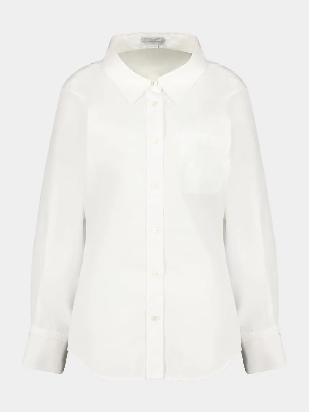 Pure White Cotton Poplin Shirt sold by Fashion Clinic