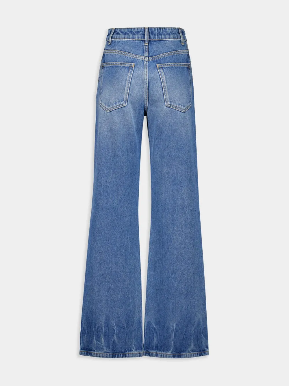 Blue High-Waist Straight Jeans sold by Fashion Clinic product image thumbnail 2