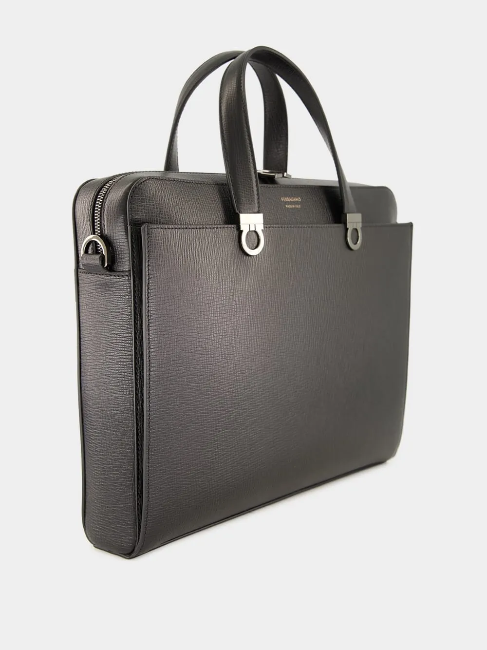 Black Trading Leather Briefcase sold by Fashion Clinic product image thumbnail 3