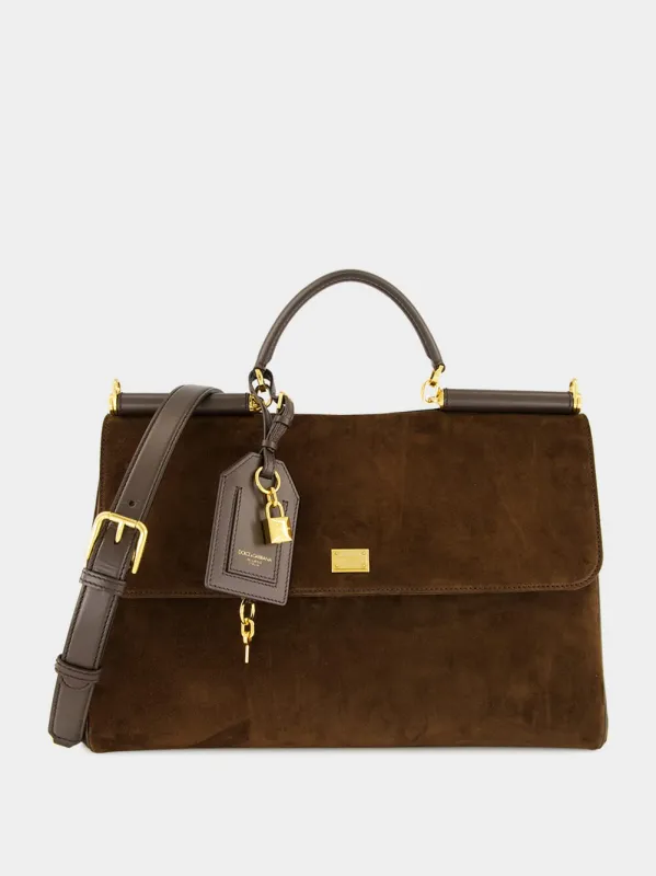 Brown My Sicily Calfskin Handbag sold by Fashion Clinic
