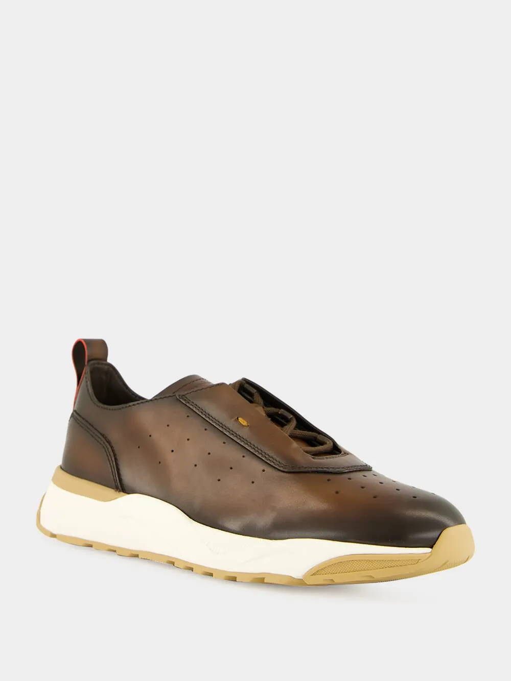 Brown Leather Low-Top Sneakers sold by Fashion Clinic product image thumbnail 2