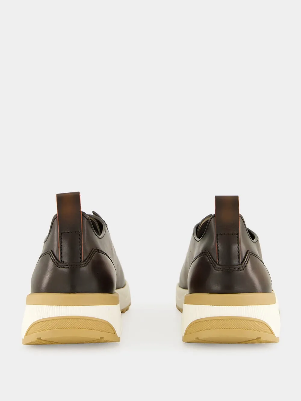 Brown Leather Low-Top Sneakers sold by Fashion Clinic product image thumbnail 5