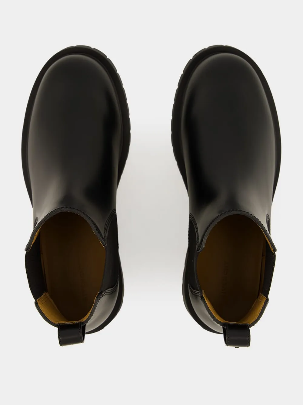 Black Brushed Leather Chelsea Boots sold by Fashion Clinic product image thumbnail 4