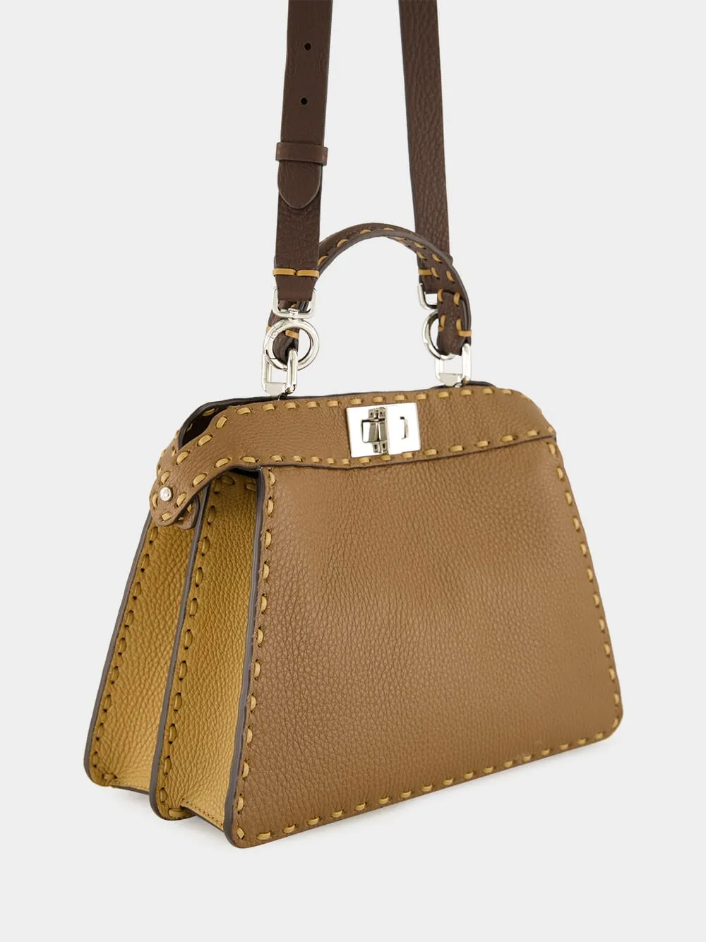 Brown Peekaboo ISeeU Small Selleria Bag sold by Fashion Clinic product image thumbnail 5