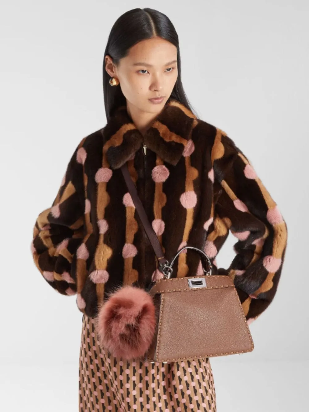 Brown Peekaboo ISeeU Small Selleria Bag sold by Fashion Clinic