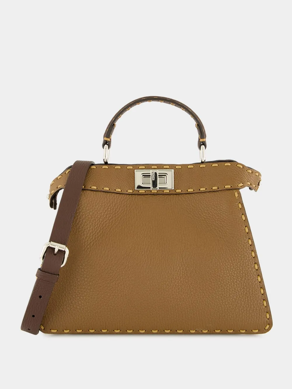 Brown Peekaboo ISeeU Small Selleria Bag sold by Fashion Clinic product image thumbnail 2