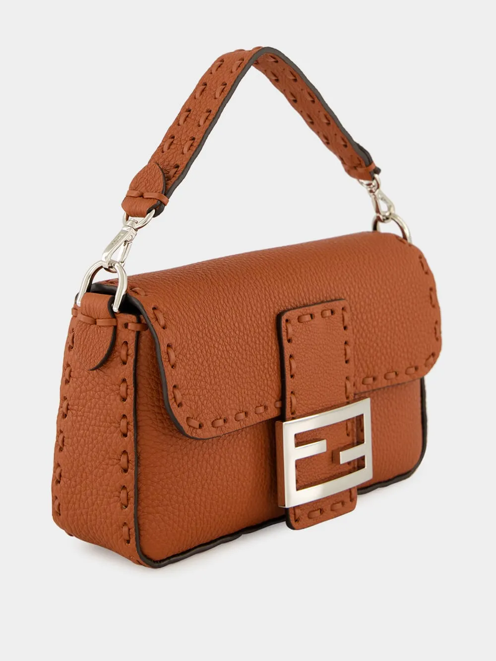 Sienna Brown Baguette Mini Selleria Bag sold by Fashion Clinic product image thumbnail 3