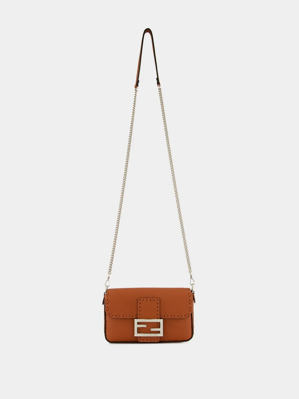 Sienna Brown Baguette Mini Selleria Bag sold by Fashion Clinic product image thumbnail 2